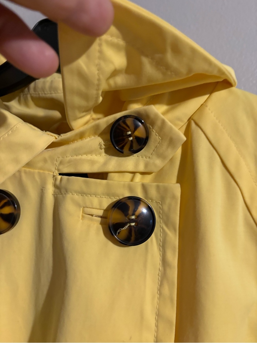 Style & Co Pea Coat Women's Yellow Cotton Blend 3/4 Sleeve Button
Front L Jacket - Picture 7 of 10